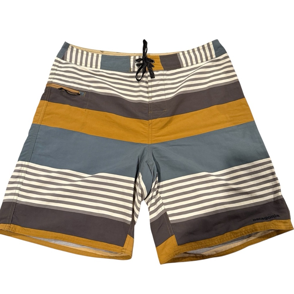 Patagonia Board Shorts with Modern Stripes